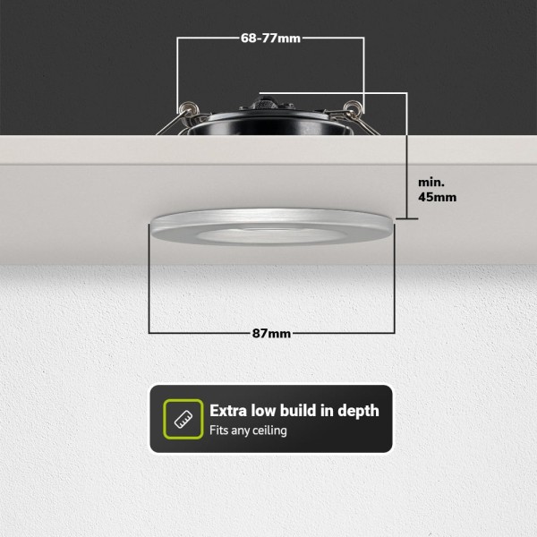 Hoftronic set van 3 stuks dimbare led inbouwspot r 3