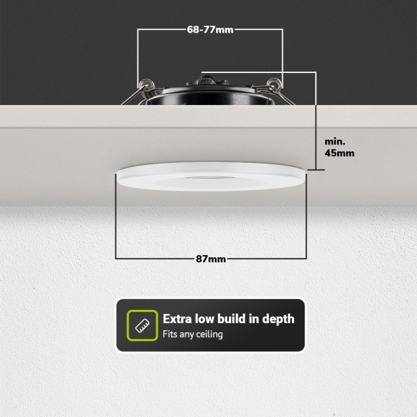 Hoftronic set van 3 stuks dimbare led inbouwspot w 3