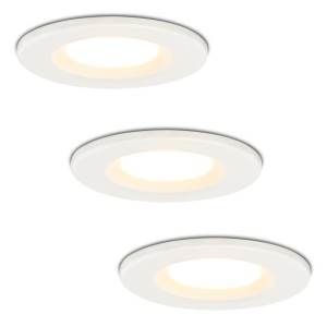 Hoftronic Set van 3 stuks Dimbare LED inbouwspot wit Venezia 6 Watt 2700K IP65