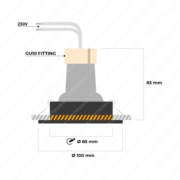 Hoftronic set van 3 stuks smart wifi led inbouwspo 8