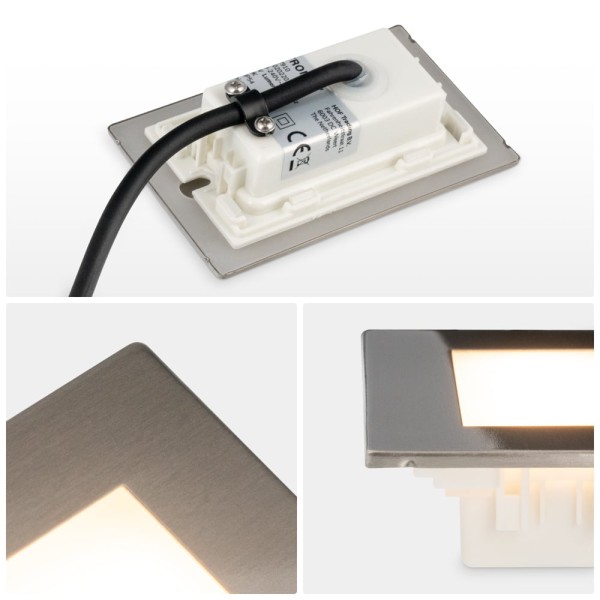 Hoftronic set van 6 dillon led inbouw wandlampen r 6