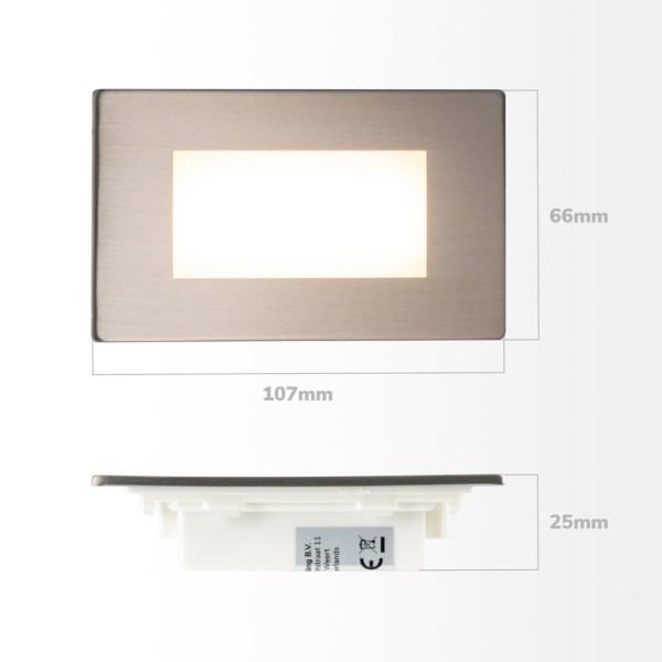 Hoftronic set van 6 dillon led inbouw wandlampen r 7