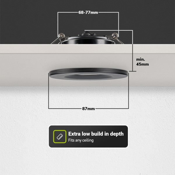 Hoftronic set van 6 stuks dimbare led inbouwspot z 3