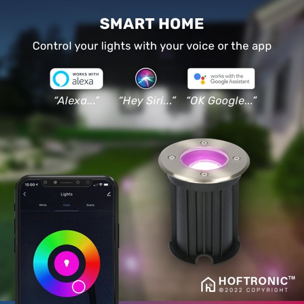 Hoftronic smart 3x maisy smart led grondspot rond 2