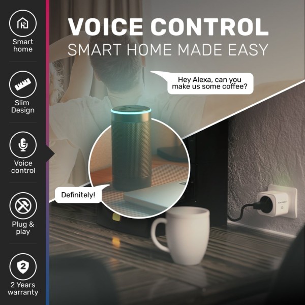 Hoftronic smart 4x slimme stekker wifi bluetooth m 4