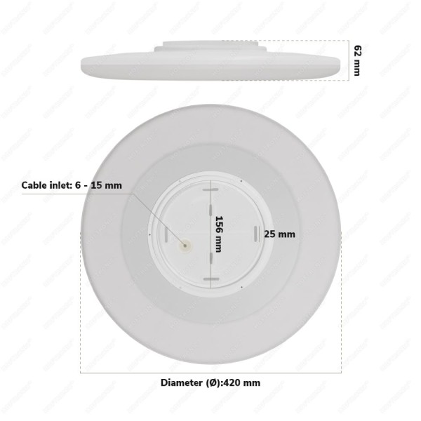 Hoftronic smart led plafondlamp rgbww wifi en blue 17