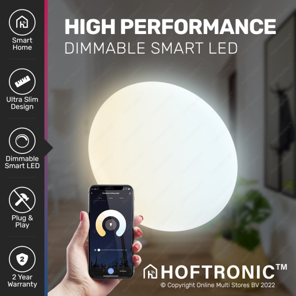 Hoftronic smart led plafondlamp rgbww wifi en blue 22