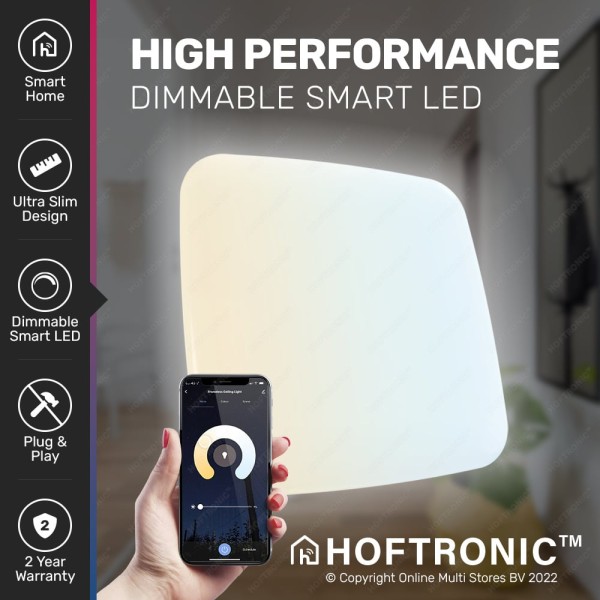 Hoftronic smart led plafondlamp rgbww wifi en blue 31