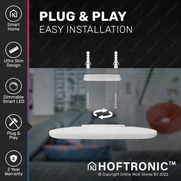 Hoftronic smart led plafondlamp rgbww wifi en blue 5