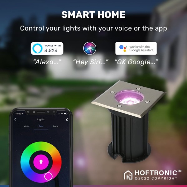 Hoftronic smart ramsay smart led grondspot vierkan 1