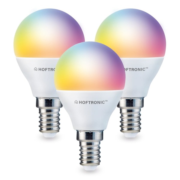 Hoftronic smart set van 3 e14 smart led lampen rgb