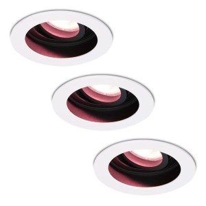 Hofronic Set van 3 stuks smart WiFi LED inbouwspots Laredo RGBWW kantelbaar IP20