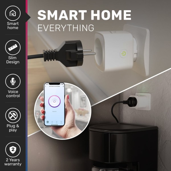 Hoftronic smart slimme stekker wifi bluetooth met 3