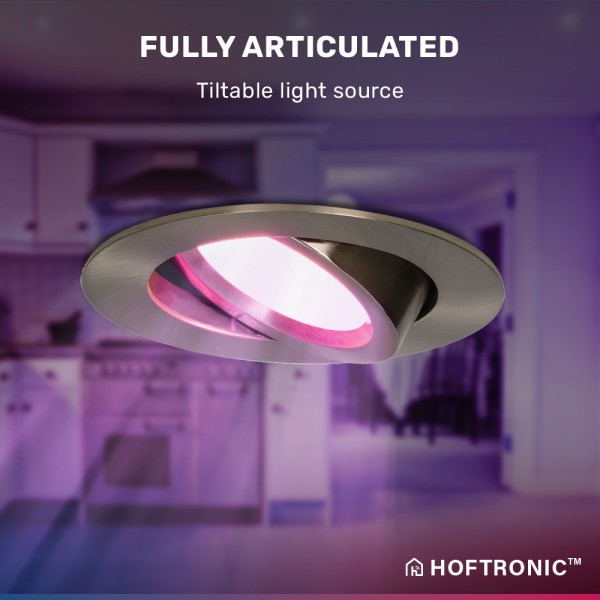 Hoftronic smart smart led inbouwspot rome rvs 6 wa 5