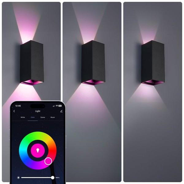 Hoftronic smart smart wifi bluetooth led wandlamp 13