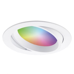 Homeylux Smart WiFi LED inbouwspot Luna RGBWW kantelbaar wit IP44 1050lm