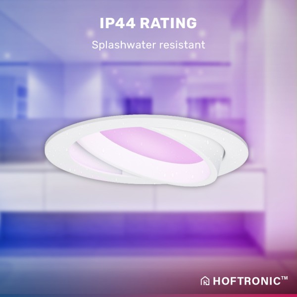 Hoftronic smart smart wifi led inbouwspot luna rgb 4