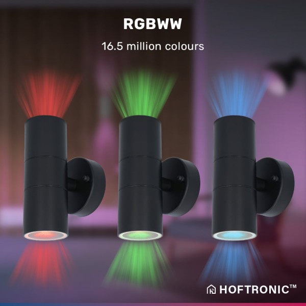 Hoftronic smart smart wifi led wandlamp blenda rgb 3