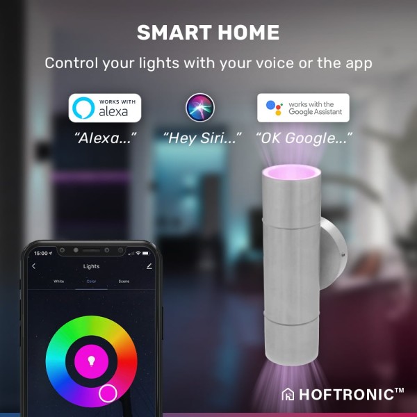 Hoftronic smart wifible dax led wandlamp tweezijdi 2