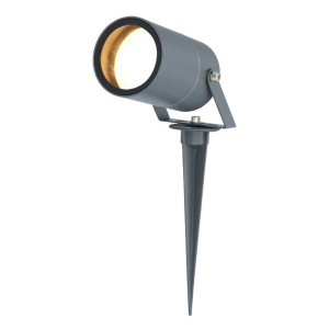 HOFTRONIC Spikey dimbare LED prikspot aluminium antraciet excl. GU10 spot IP65 waterdicht 3 jaar garantie