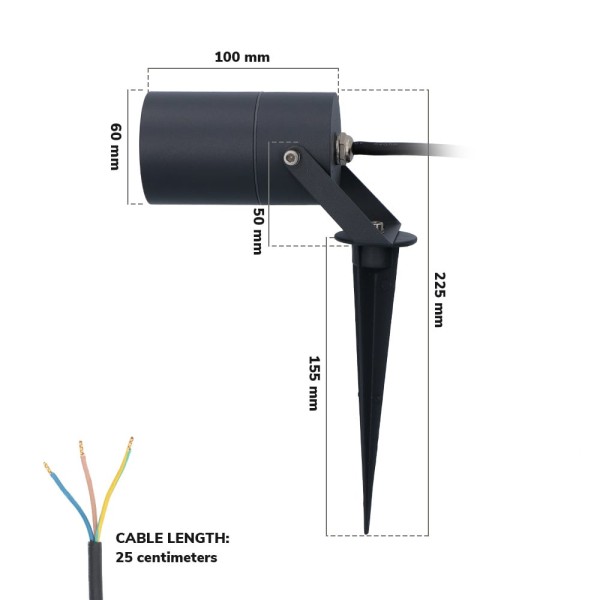 Hoftronic spikey led prikspot 5 watt 400lm 4000k z 7