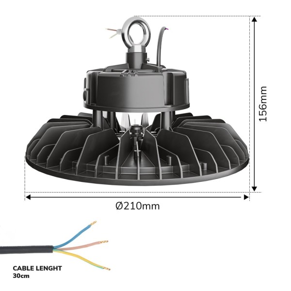 Hoftronic triton led high bay 100 watt 17500 lumen 12