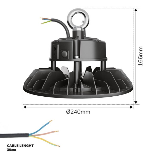 Hoftronic triton led high bay 150 watt 26250 lumen 5