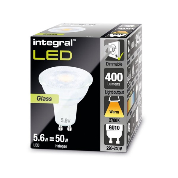 Integral gu10 led spot 56 watt dimbaar 2700k warm 2