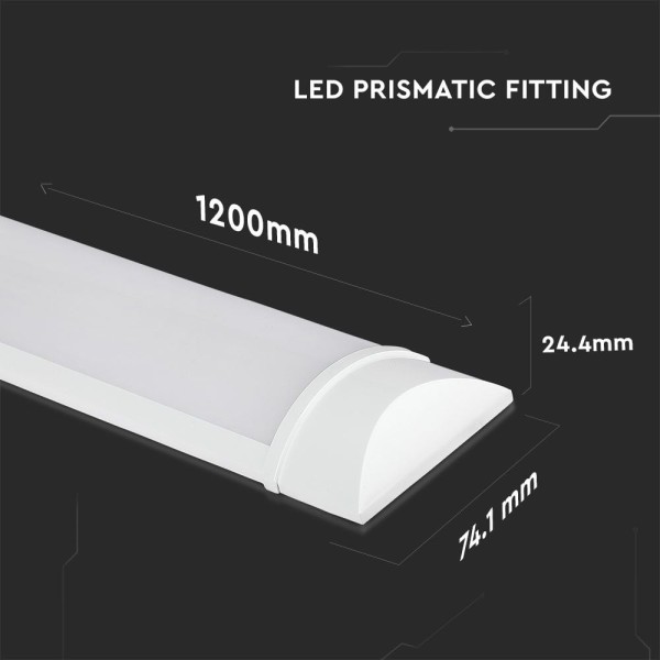 Led batten 120 cm flikkervrije 40w 3000k 4800lm 12 8