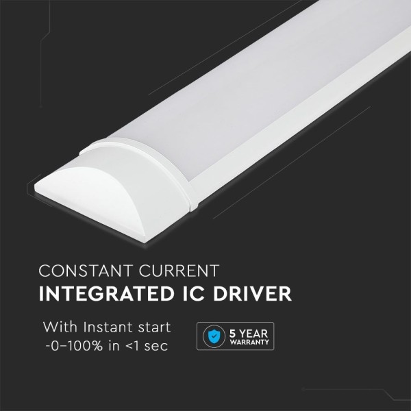 Led batten 60 cm 20w 3000k 2400lm 100lm w samsung 6