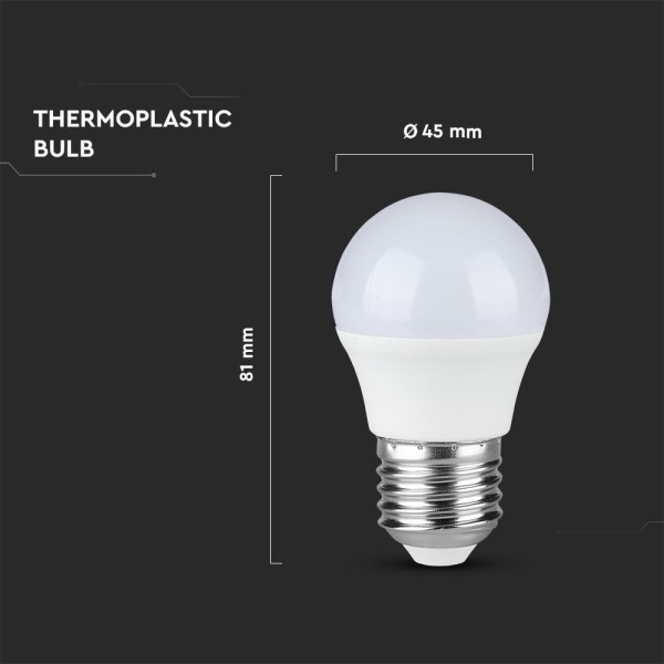 V tac 10x e27 led lamp 55 watt 470 lumen kogellamp 6