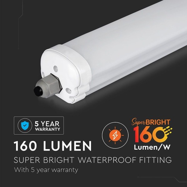 V tac 6 pack led armatuur ip65 waterdicht 150 cm 1 2