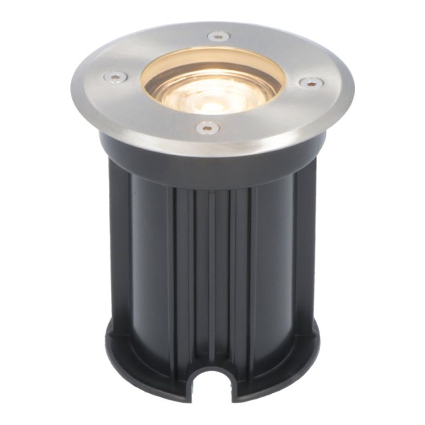 V tac dimbare led grondspot rond rvs 2700k warm wi