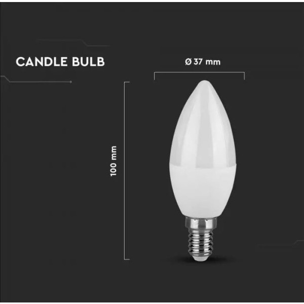 V tac e14 led lamp 37 watt 6500k vervangt 25 watt 3