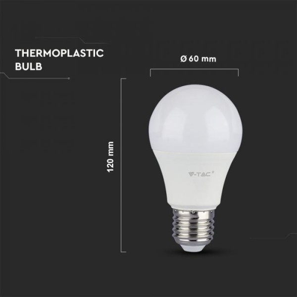 V tac e27 led lamp 11 watt a60 samsung 6400k verva 4