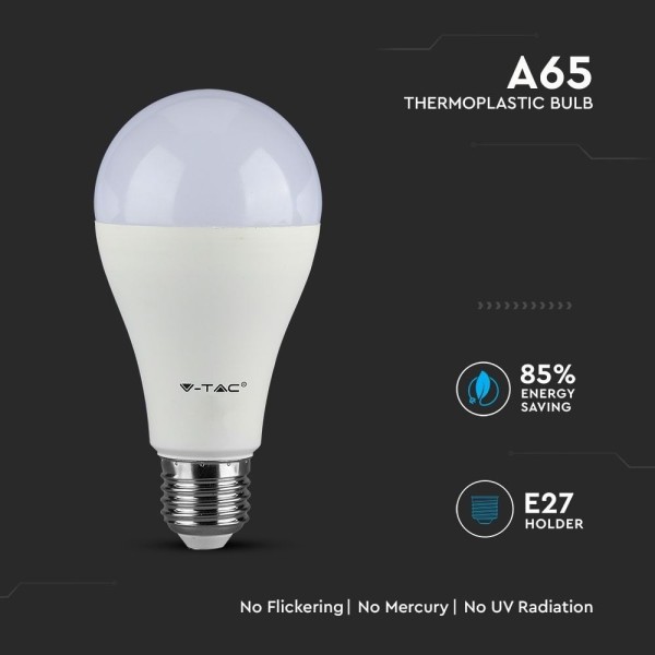 V tac e27 led lamp 12 watt 3000k a65 samsung verva 1