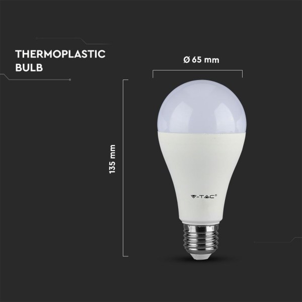 V tac e27 led lamp 12 watt 3000k a65 samsung verva 4