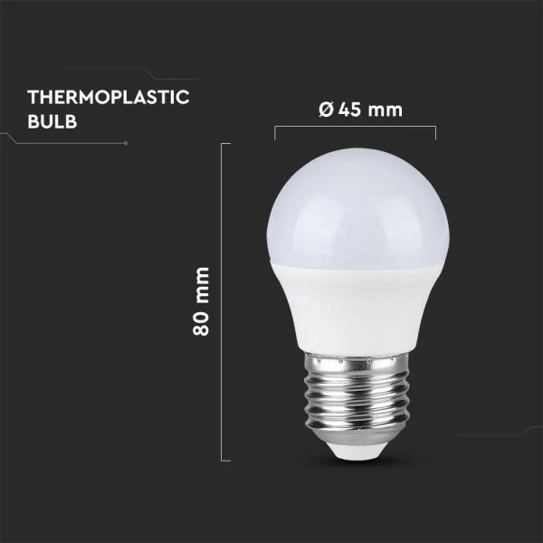 V tac e27 led lamp 37 watt 4000k vervangt 25 watt 5