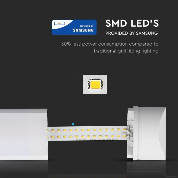 V tac led batten 120 cm 40w 6500k 4800lm 120lm w f 3