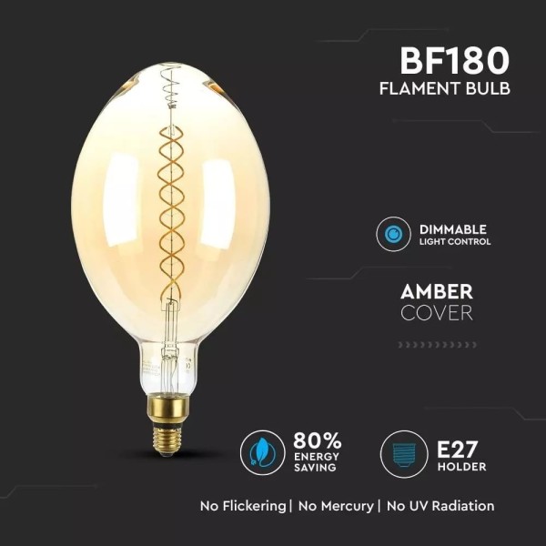 V tac led filament lamp xxl sydney dubbele gloeidr 2