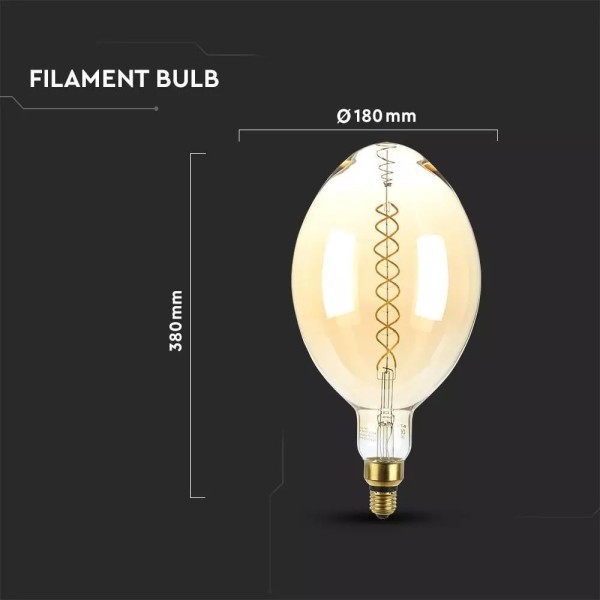 V tac led filament lamp xxl sydney dubbele gloeidr 4