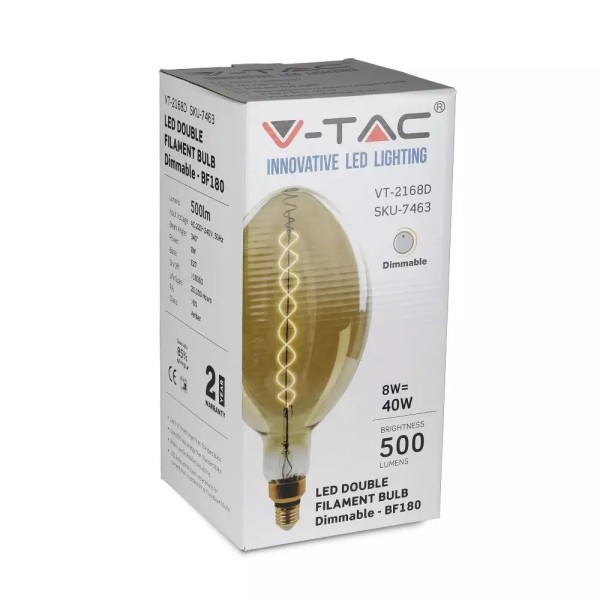 V tac led filament lamp xxl sydney dubbele gloeidr 5