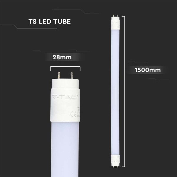 V tac led tl buis 150 cm t8 g13 20 watt 2100 lumen 3