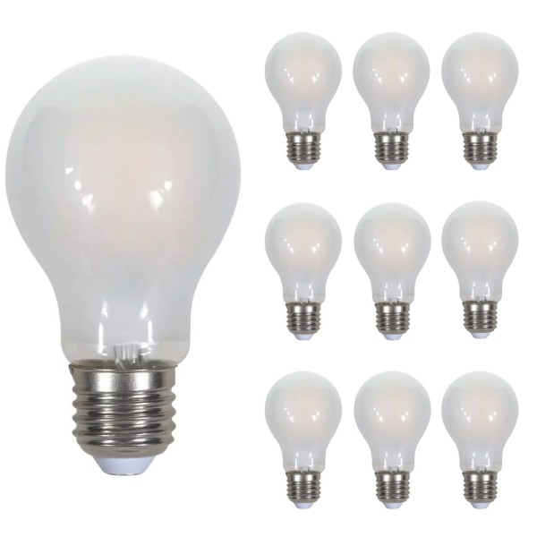 V tac set van 10 e27 filament lampen a60 2700k fro