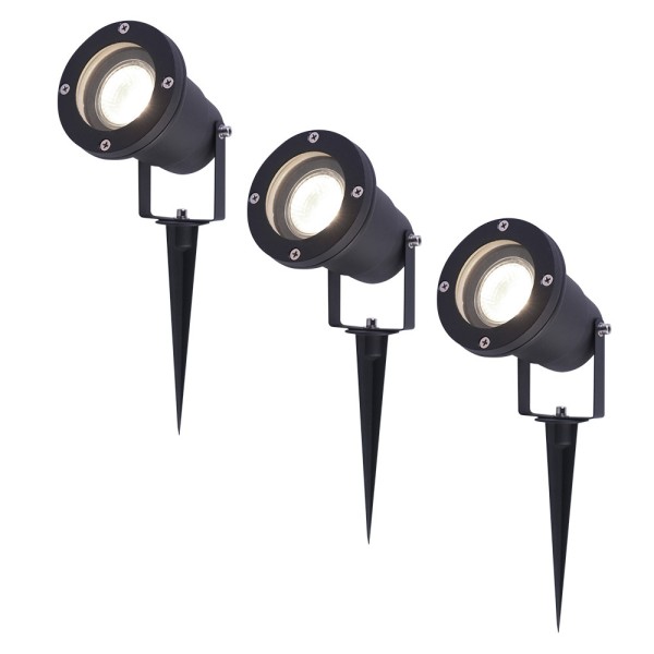 V tac set van 3 led prikspots 4000k neutraal wit k