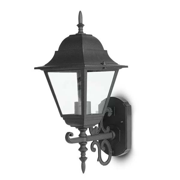 V tac traditioneel klassieke wandlamp xl zwart ges