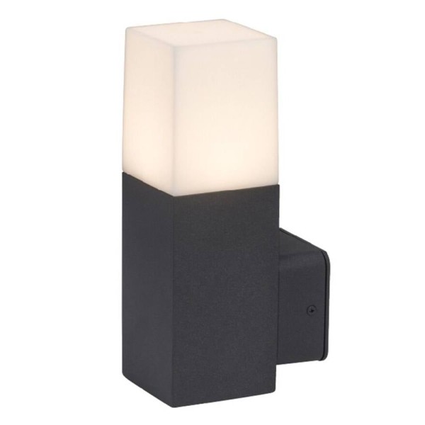 V tac wandlamp gu10 vierkant zwart aluminium ip54