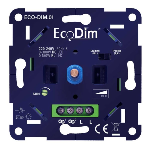 ecodim led dimmer 0 300 watt fase aan en afsnijdin