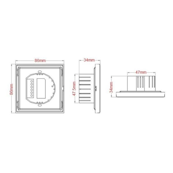 hoftronic led muurdimmer inbouw en opbouw voor 12v 3