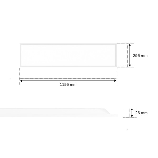 hoftronic led paneel 30x120 cm 36 watt 4320lm 120l 17